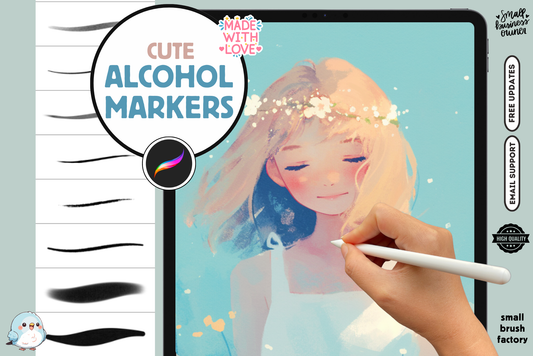 Procreate Alcohol Marker Brushes – 32 Brushes For Art Styles - Cozy Brushery