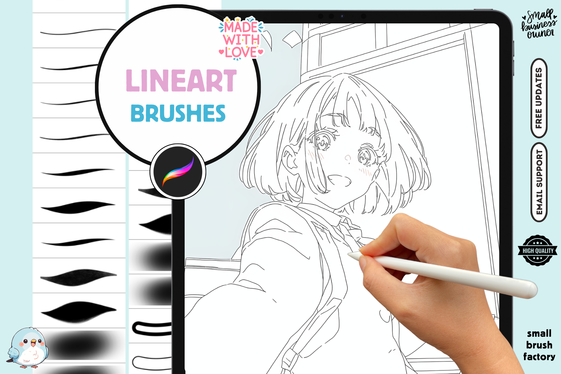 Procreate Anime & Manga Brushes For Lineart And Inking - Cozy Brushery
