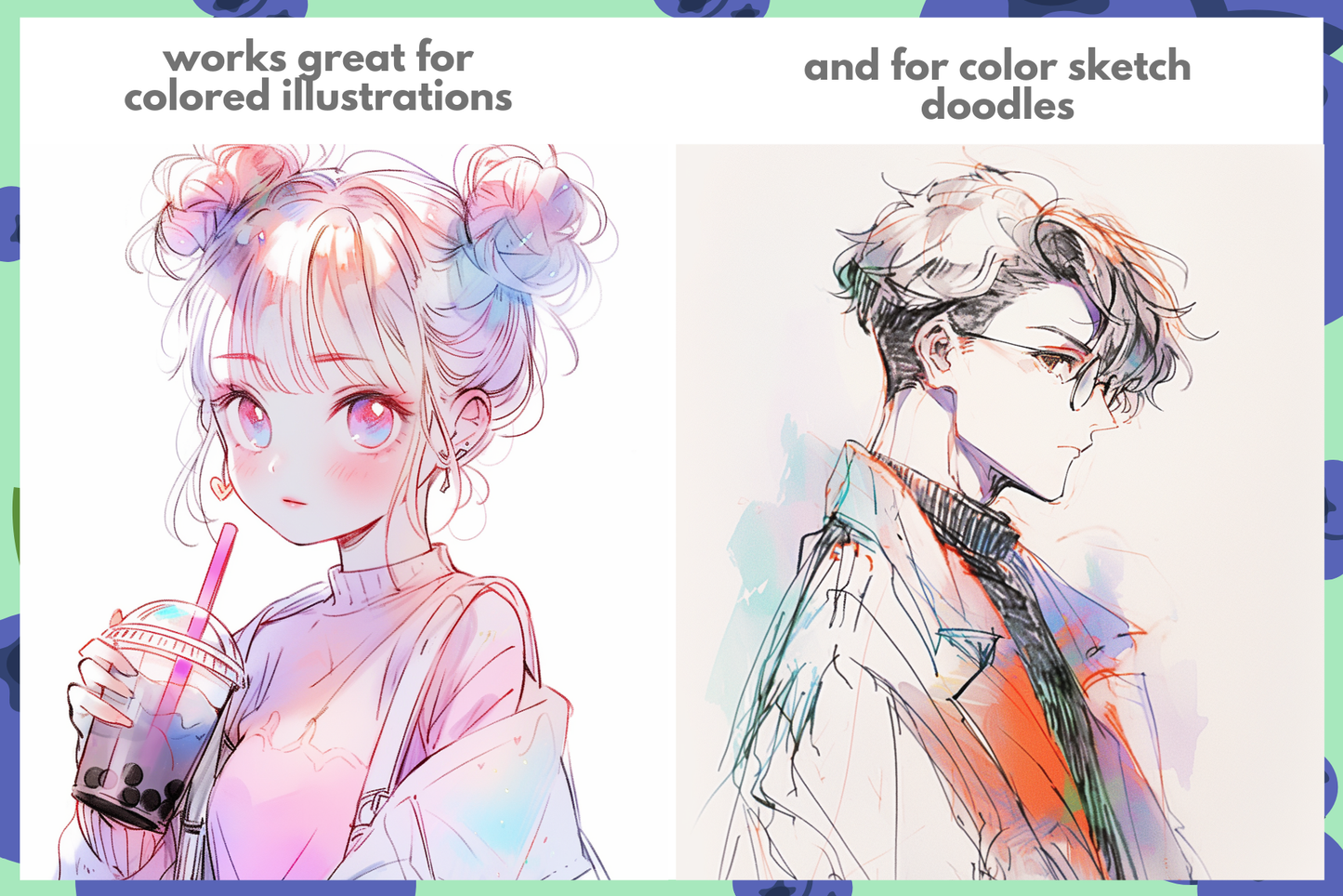 Procreate Anime Manga Lineart and Doodling Brushes Set - Cozy Brushery