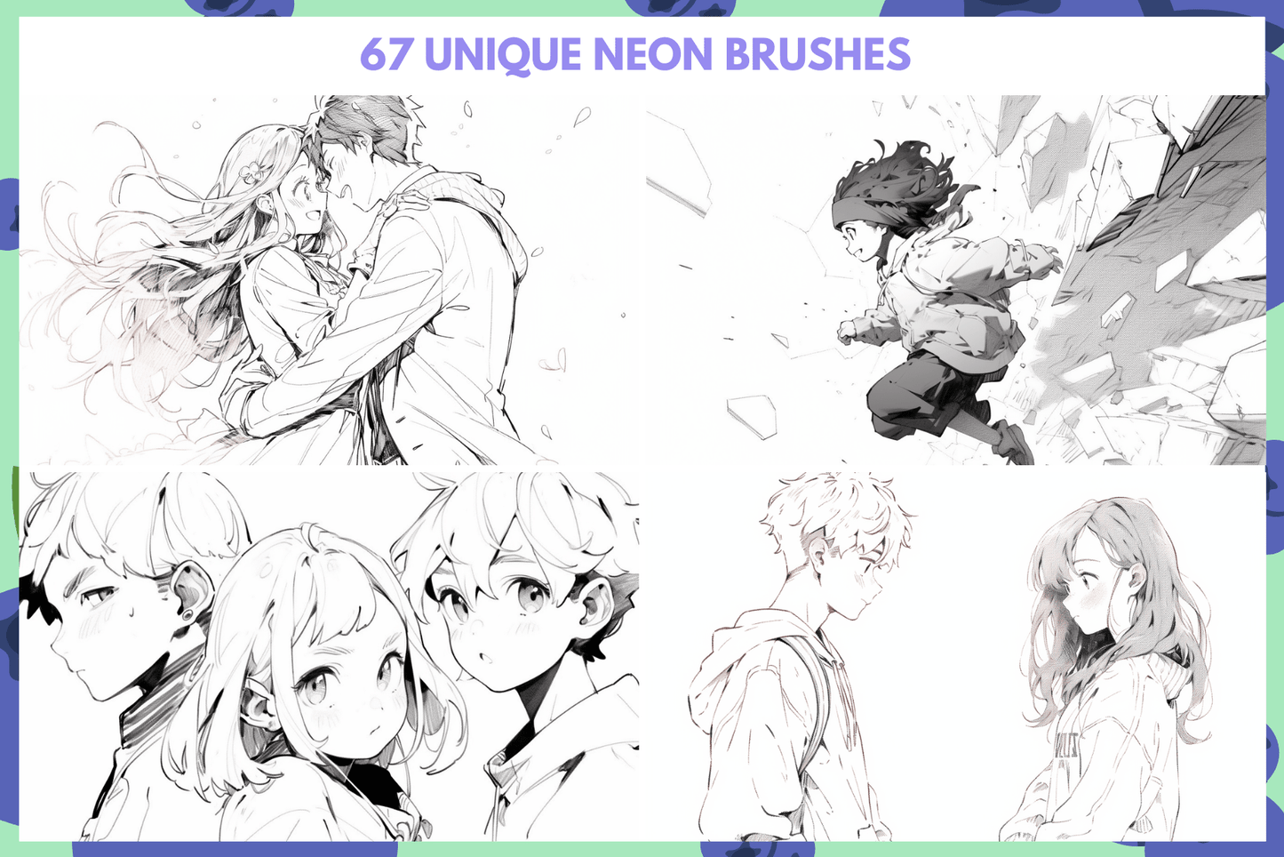 Procreate Anime Manga Lineart and Doodling Brushes Set - Cozy Brushery