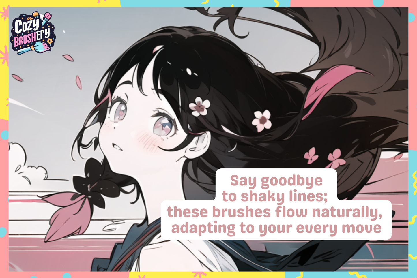 Procreate Anime Manga Lineart Brushes for Portraits and Fullbody - Cozy Brushery