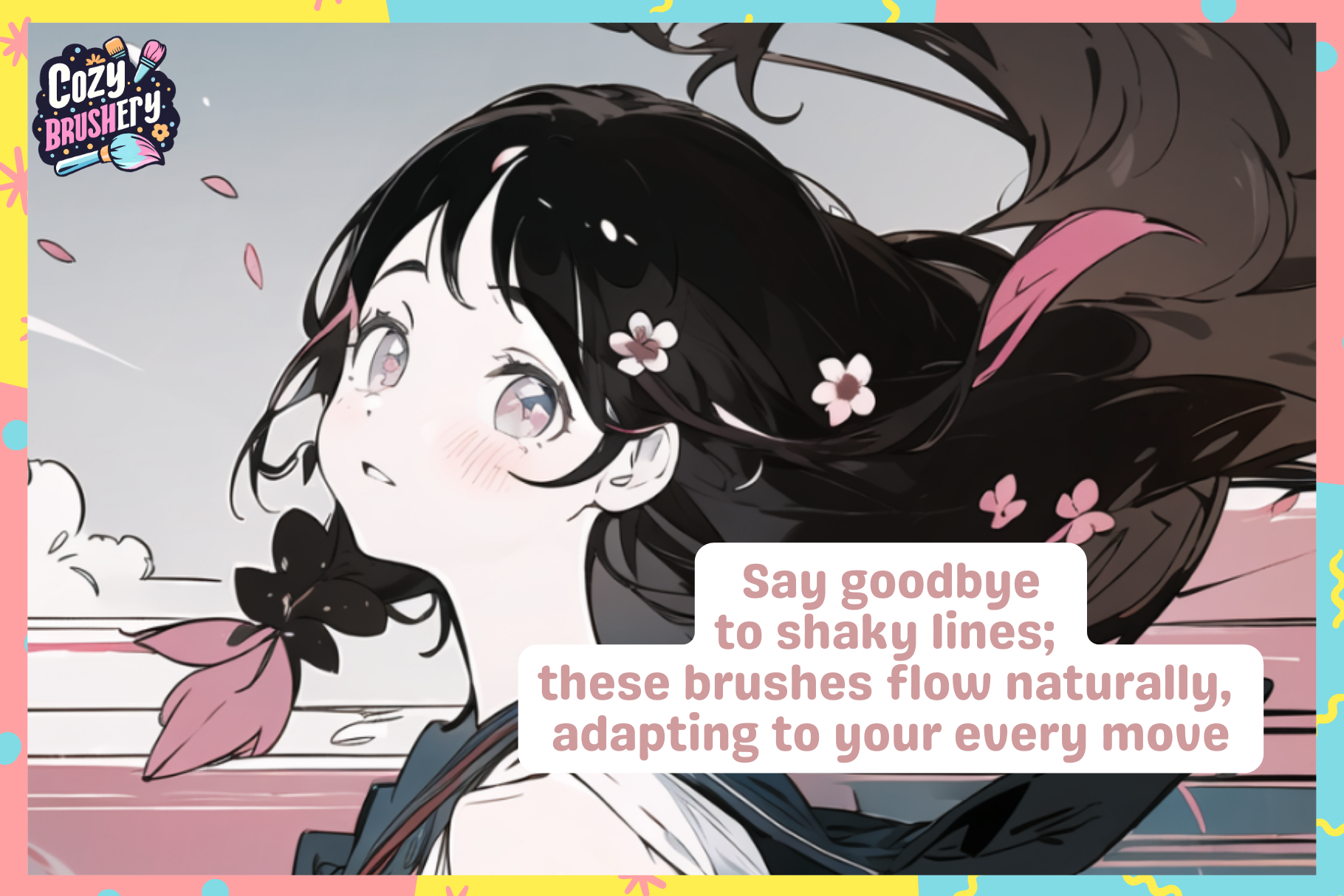Procreate Anime Manga Lineart Brushes for Portraits and Fullbody - Cozy Brushery