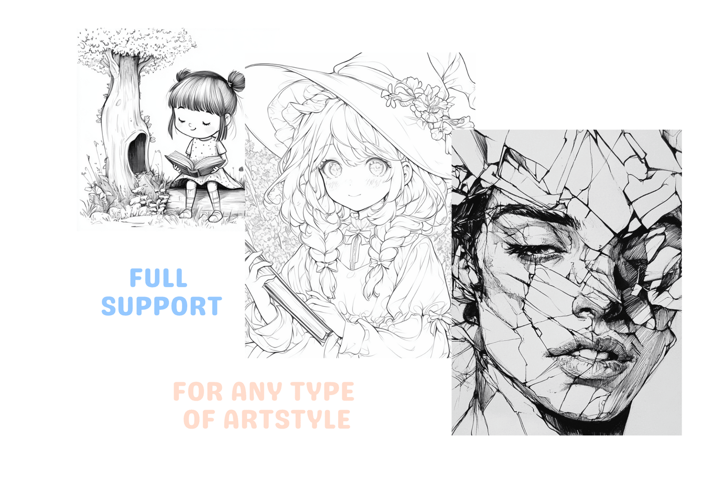 Procreate Anime Manga Lineart Brushes for Portraits and Fullbody - Cozy Brushery