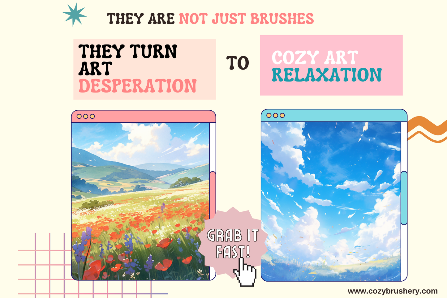 Procreate Anime Nature Foliage Background Brushes and Stamps - Cozy Brushery