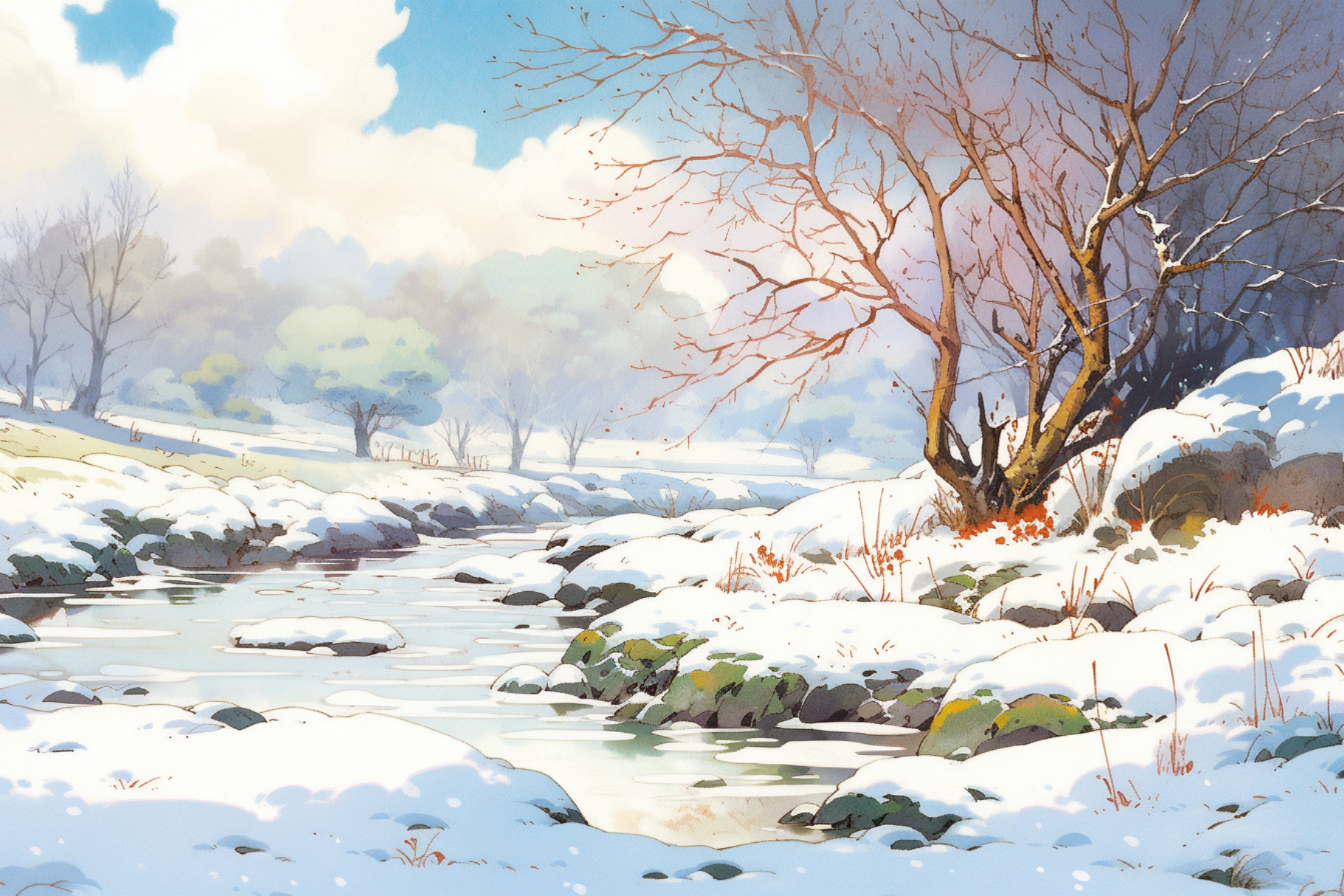 Procreate Anime Nature Foliage Background Brushes and Stamps - Cozy Brushery