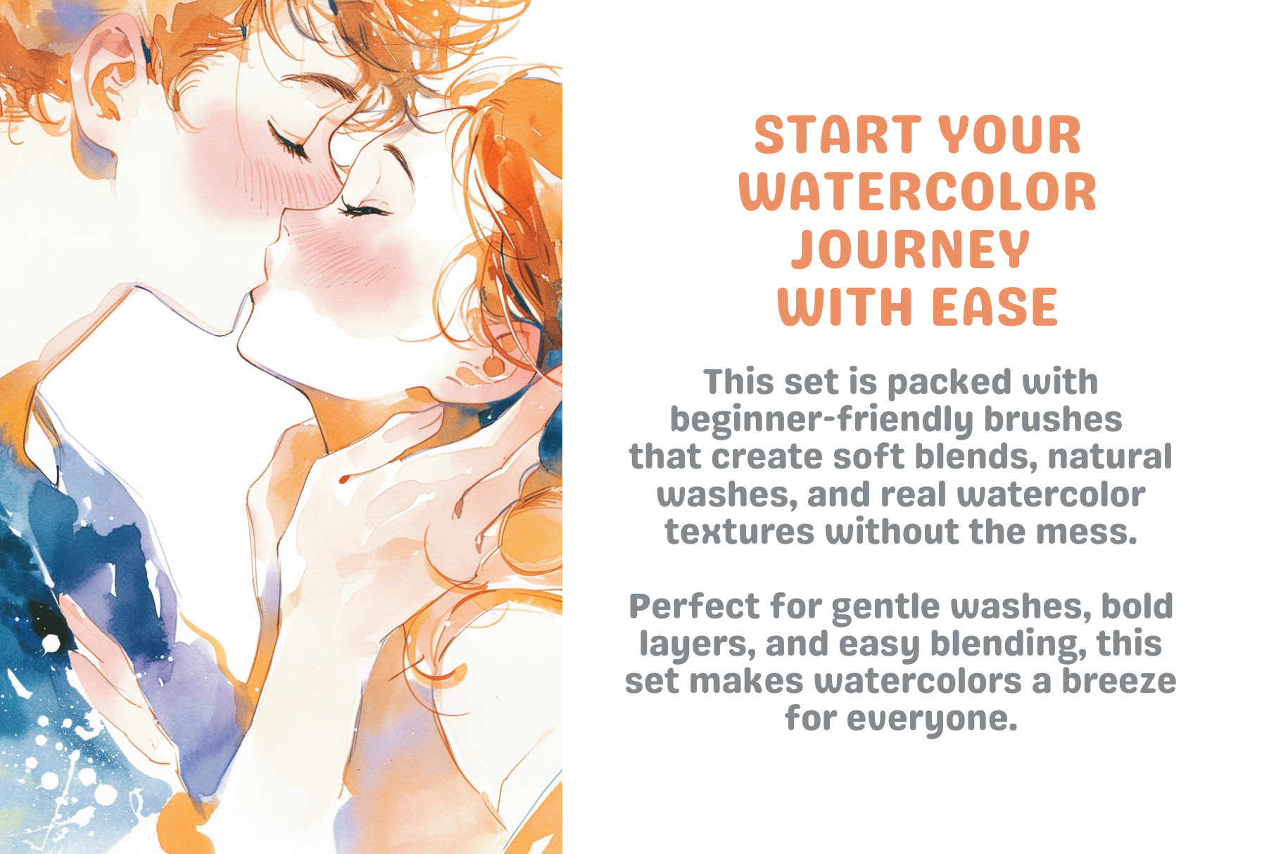 Procreate Anime Watercolor Brushes for Digital Art Bundle - Cozy Brushery