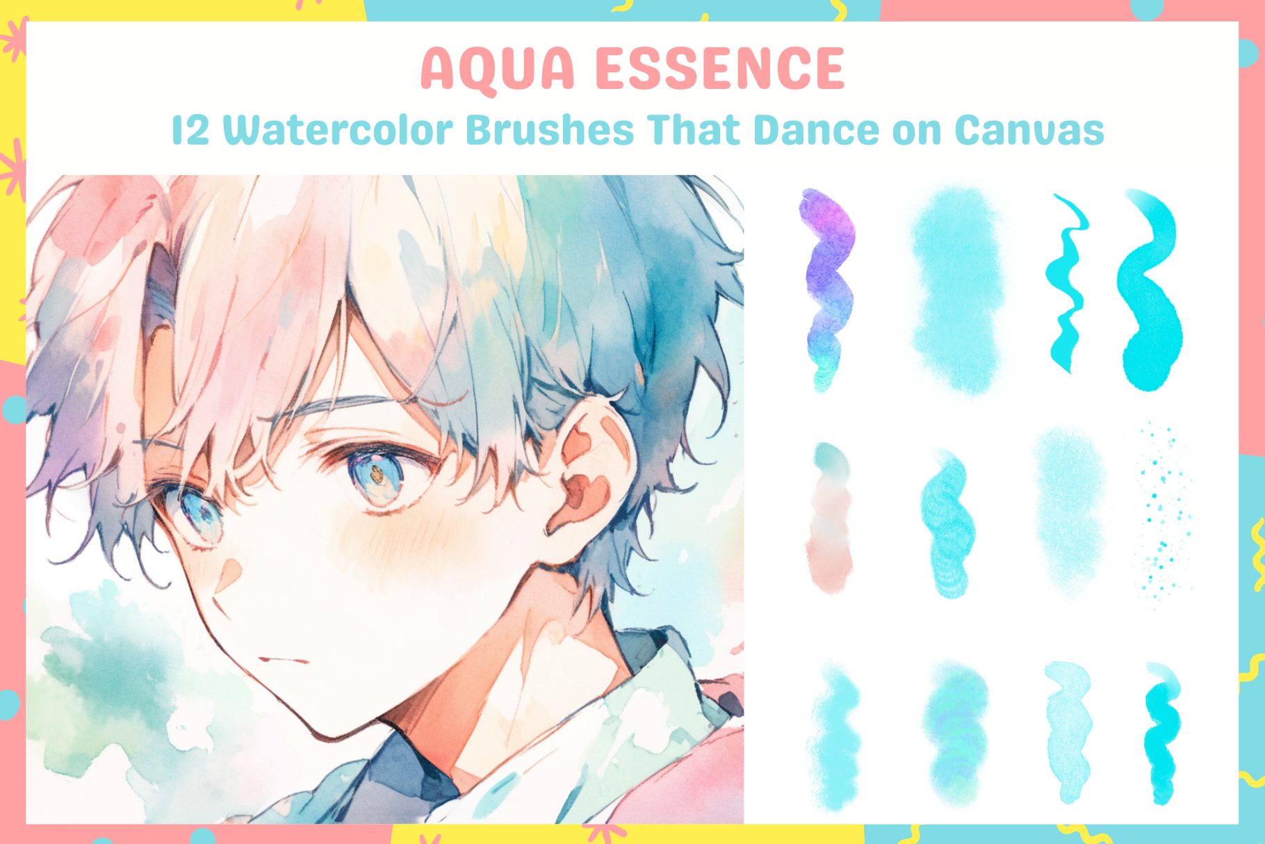 Procreate Anime Watercolor Brushes for Digital Art Bundle - Cozy Brushery