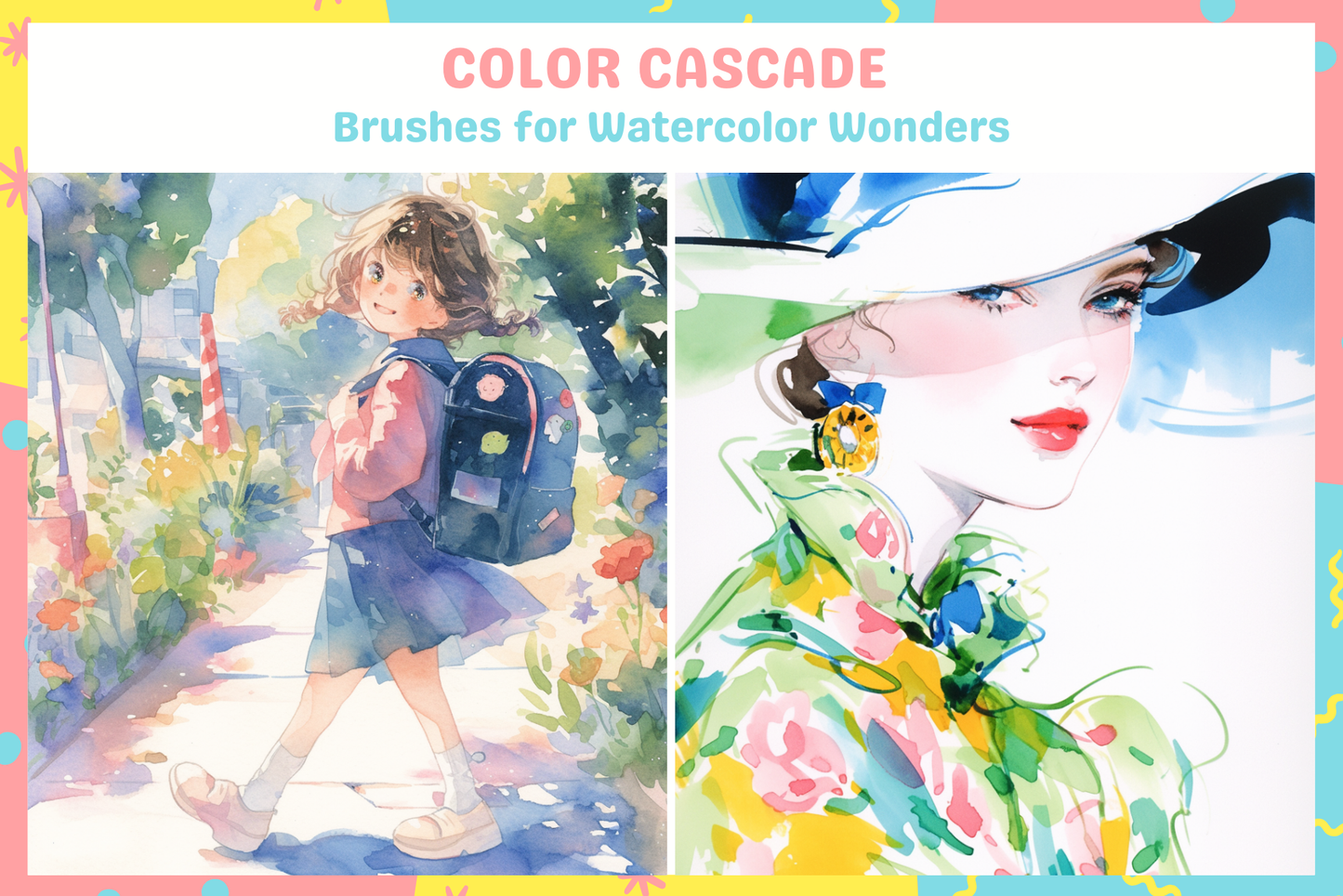 Procreate Anime Watercolor Brushes for Digital Art Bundle - Cozy Brushery