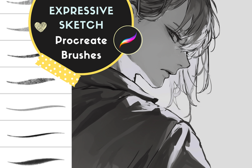 Procreate Brush Set for Anime & Doodle Art – 21 Brushes - Cozy Brushery