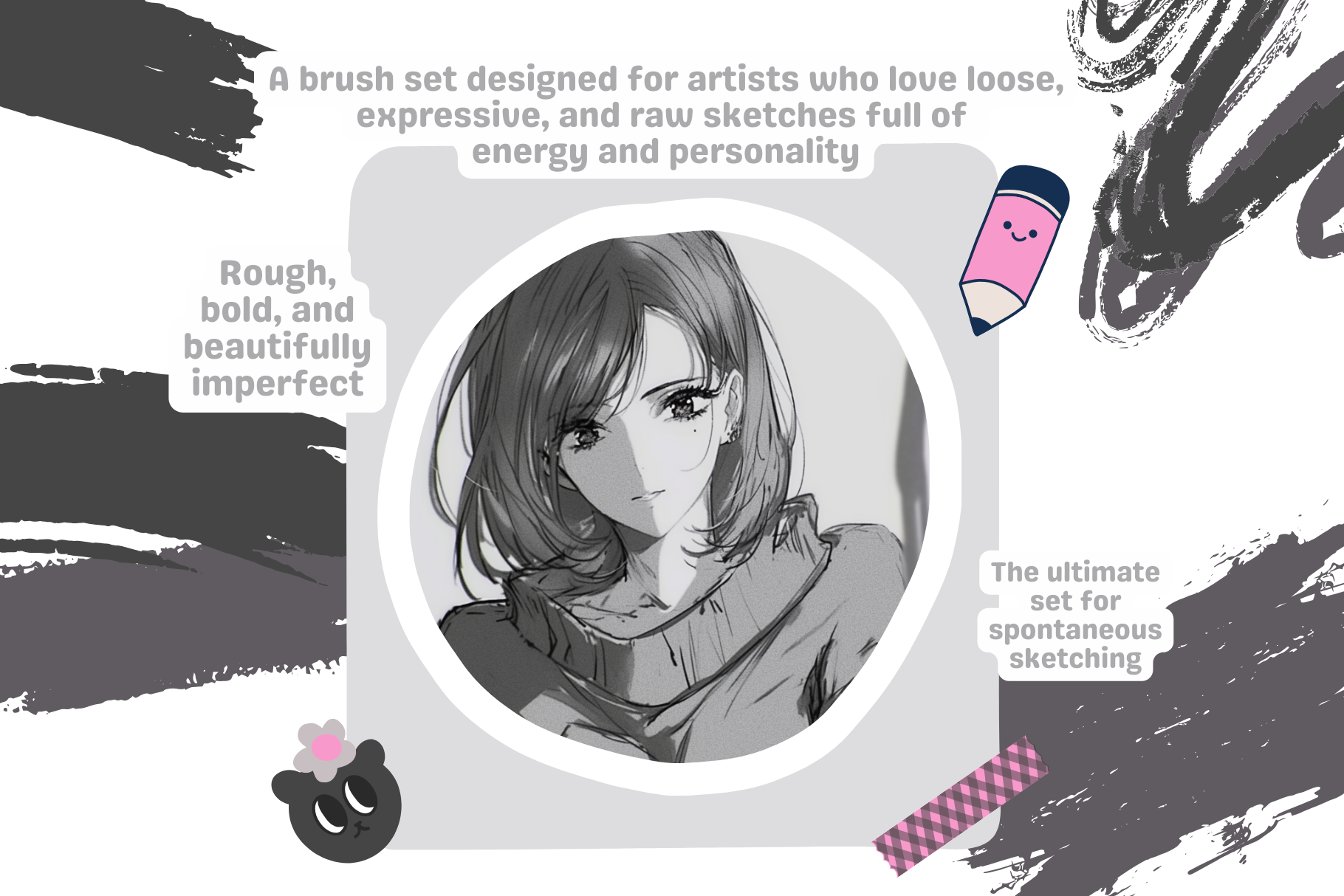 Procreate Brush Set for Anime & Doodle Art – 21 Brushes - Cozy Brushery