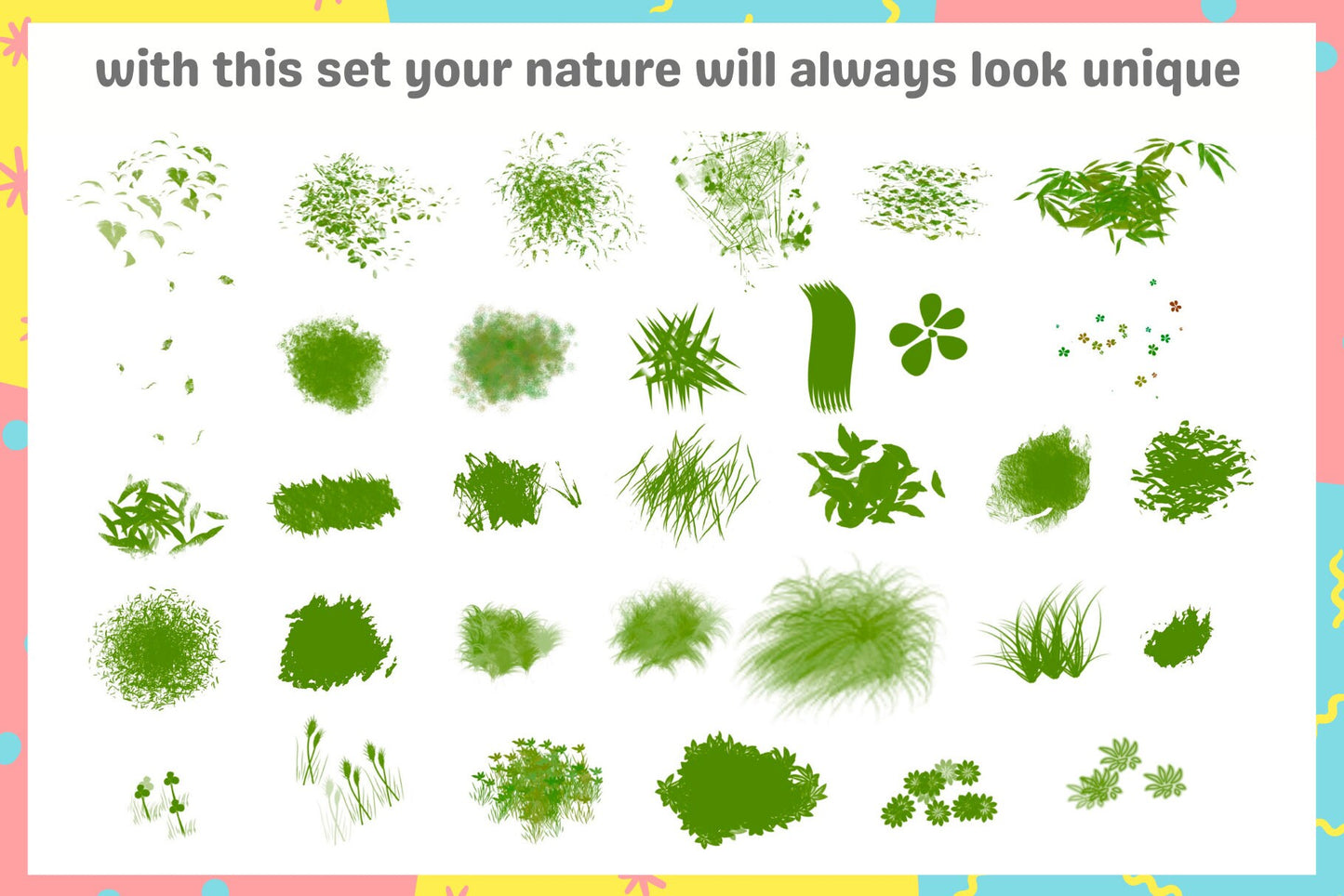 Procreate Brushes and Stamps: Verdant Paradise Set - Cozy Brushery