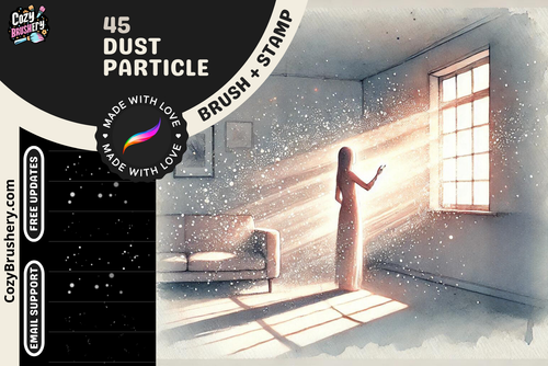 Procreate Brushes Atmosphere Whispers 150+ Dust and Particle Brushes - Cozy Brushery