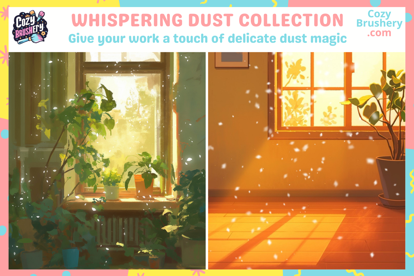 Procreate Brushes Atmosphere Whispers 150+ Dust and Particle Brushes - Cozy Brushery