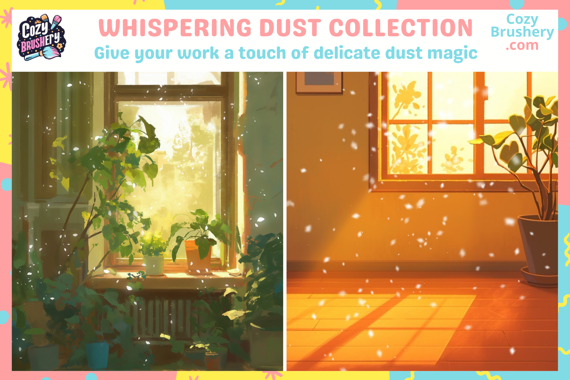 Procreate Brushes Atmosphere Whispers 150+ Dust and Particle Brushes - Cozy Brushery