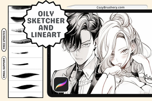 Procreate Brushes: Bold Ink and Lineart Legend Set - Cozy Brushery