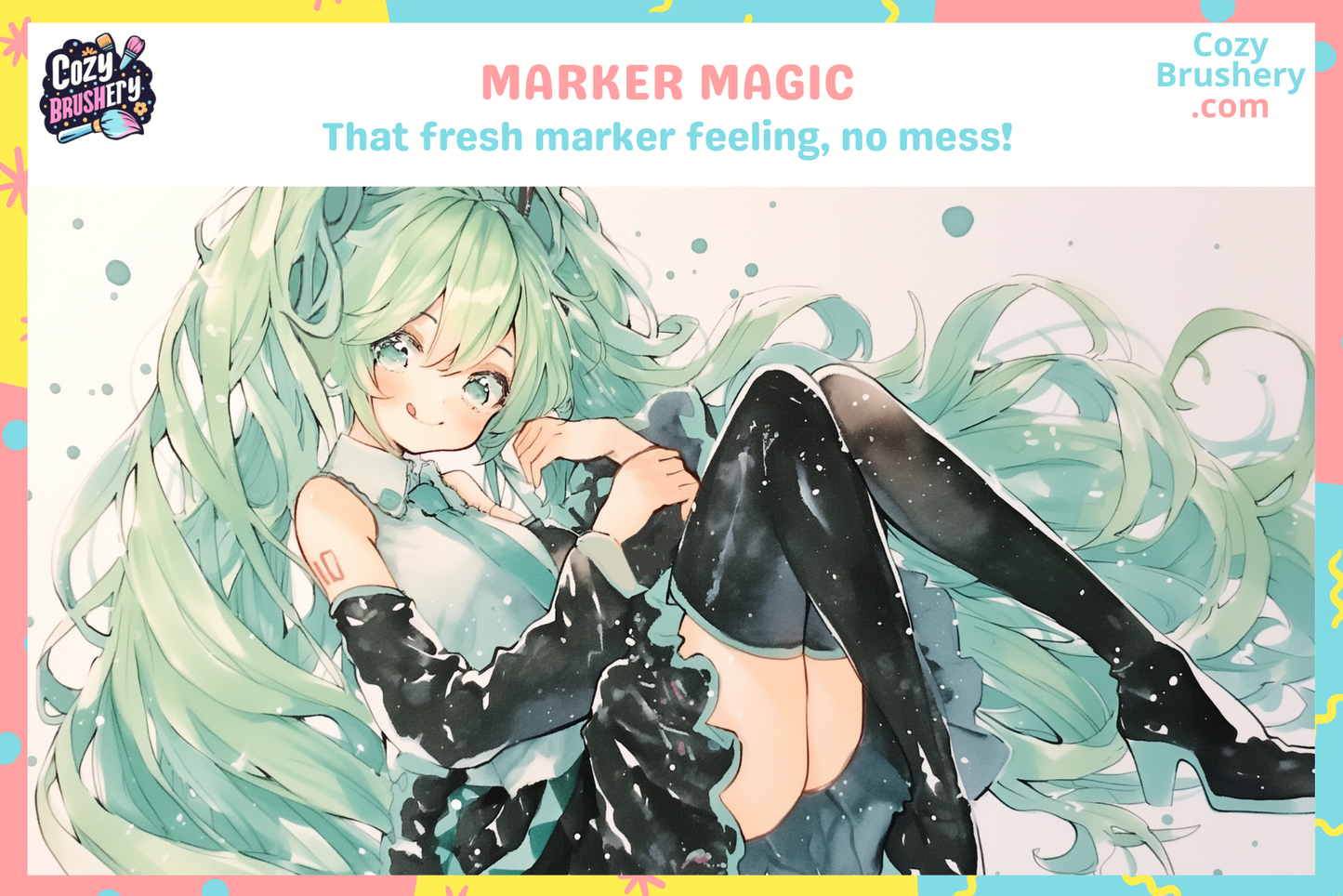 Procreate Brushes: Copic Craze 28 Marker Brushes Set - Cozy Brushery