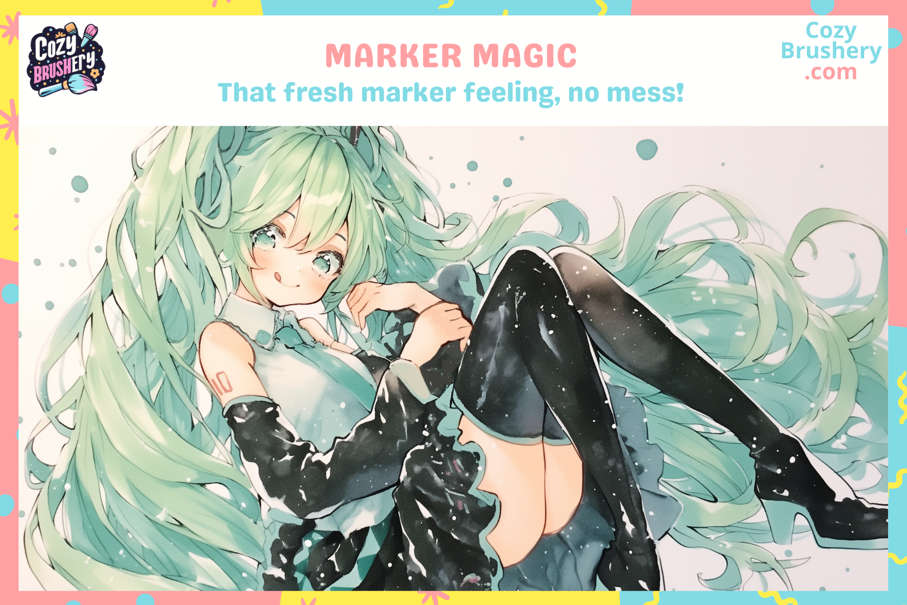 Procreate Brushes: Copic Craze 28 Marker Brushes Set - Cozy Brushery