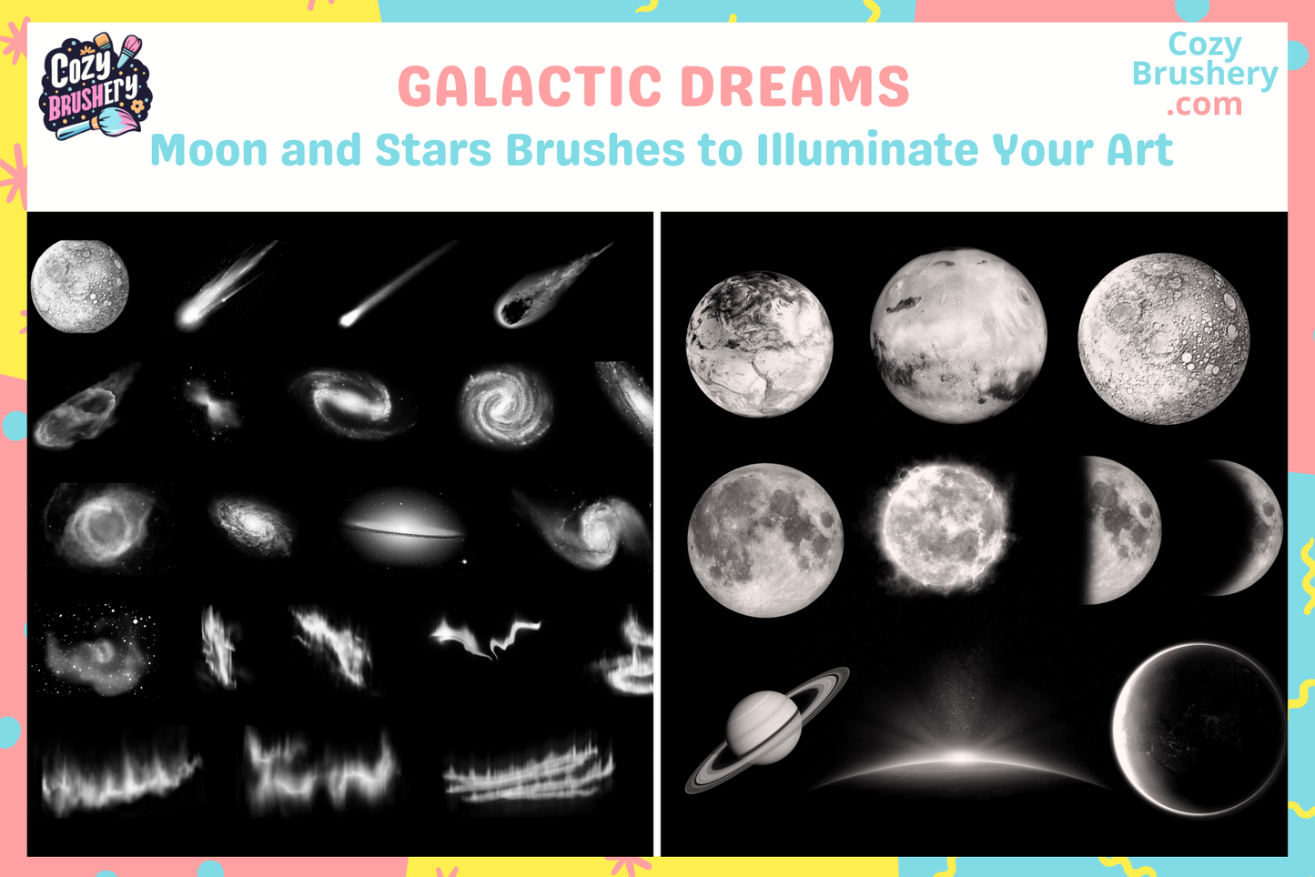 Procreate Brushes: Cosmic Wonders for Night Sky Art - Cozy Brushery