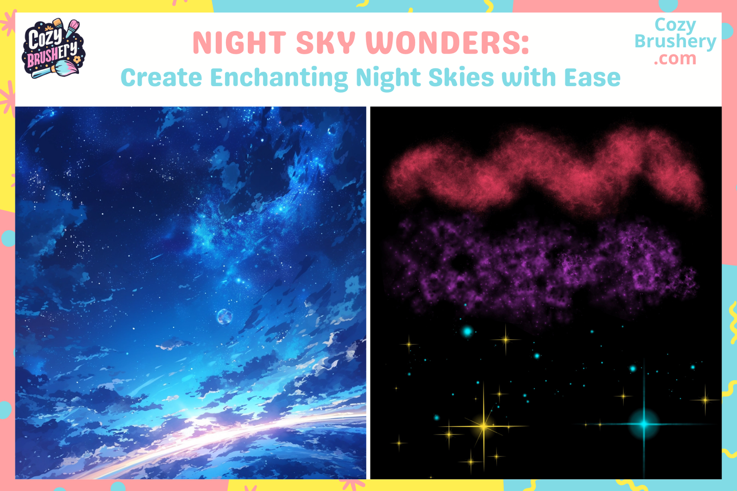 Procreate Brushes: Cosmic Wonders for Night Sky Art - Cozy Brushery