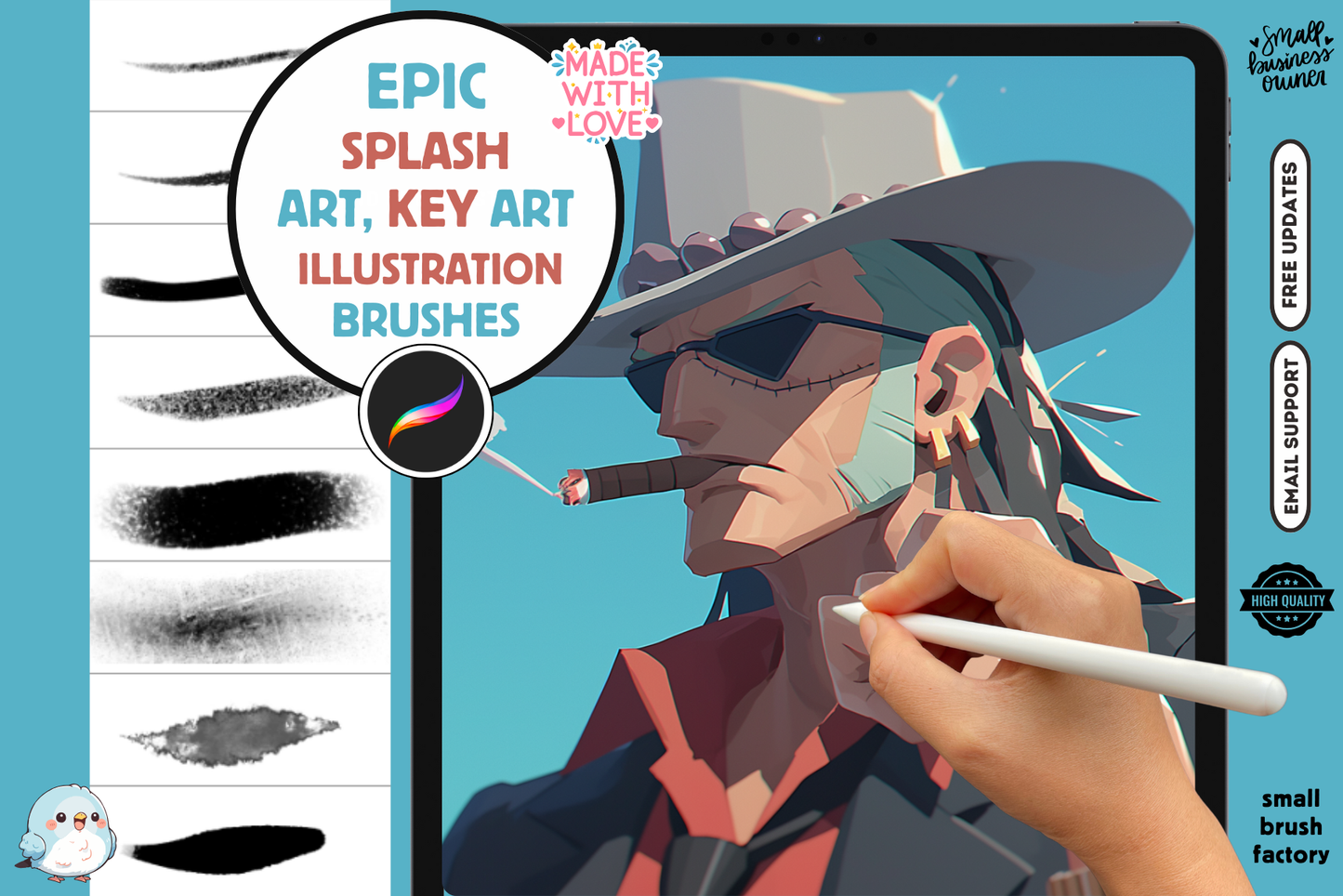 Procreate Brushes for Concept Art & Illustration 29 High Quality Brushes - Cozy Brushery