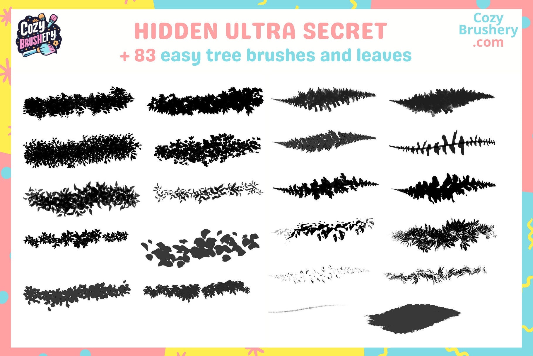 Procreate Brushes: Forest Whisper and Easy Tree Brushes - Cozy Brushery