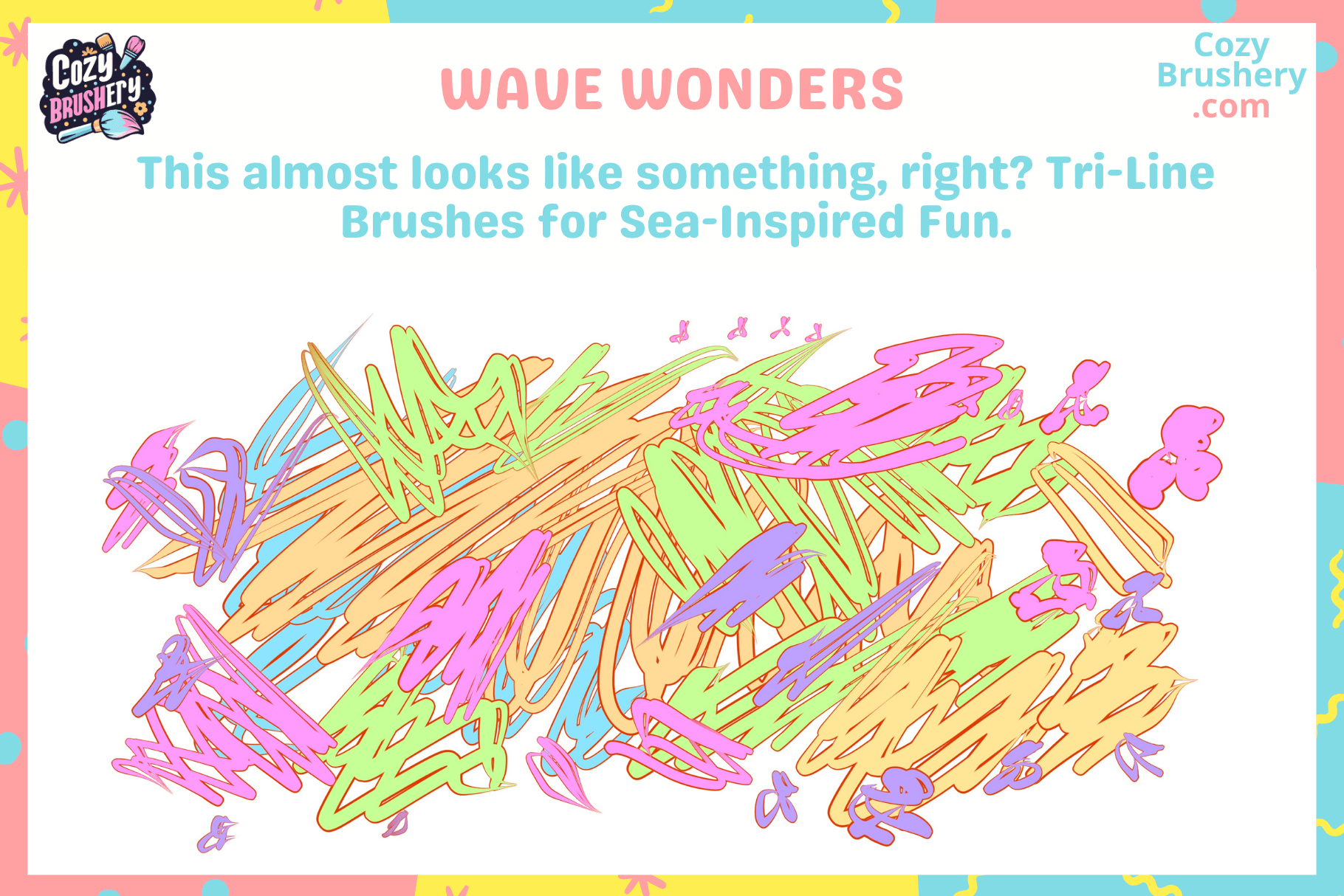 Procreate Brushes Fun Minimalist: Dreamy Escapade Pack, 9 Fun Brushes for Instant Magic, Fire, Bubbles, Ink, Neon, and More - Cozy Brushery