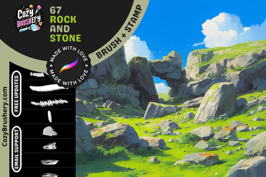 Procreate Brushes: Mountain Majesty for Natural Landscapes - Cozy Brushery