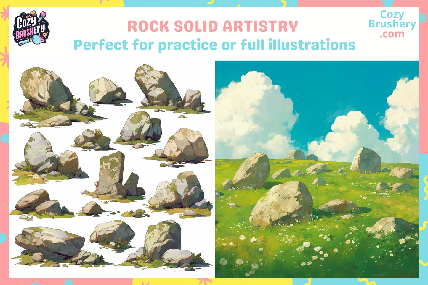 Procreate Brushes: Mountain Majesty for Natural Landscapes - Cozy Brushery