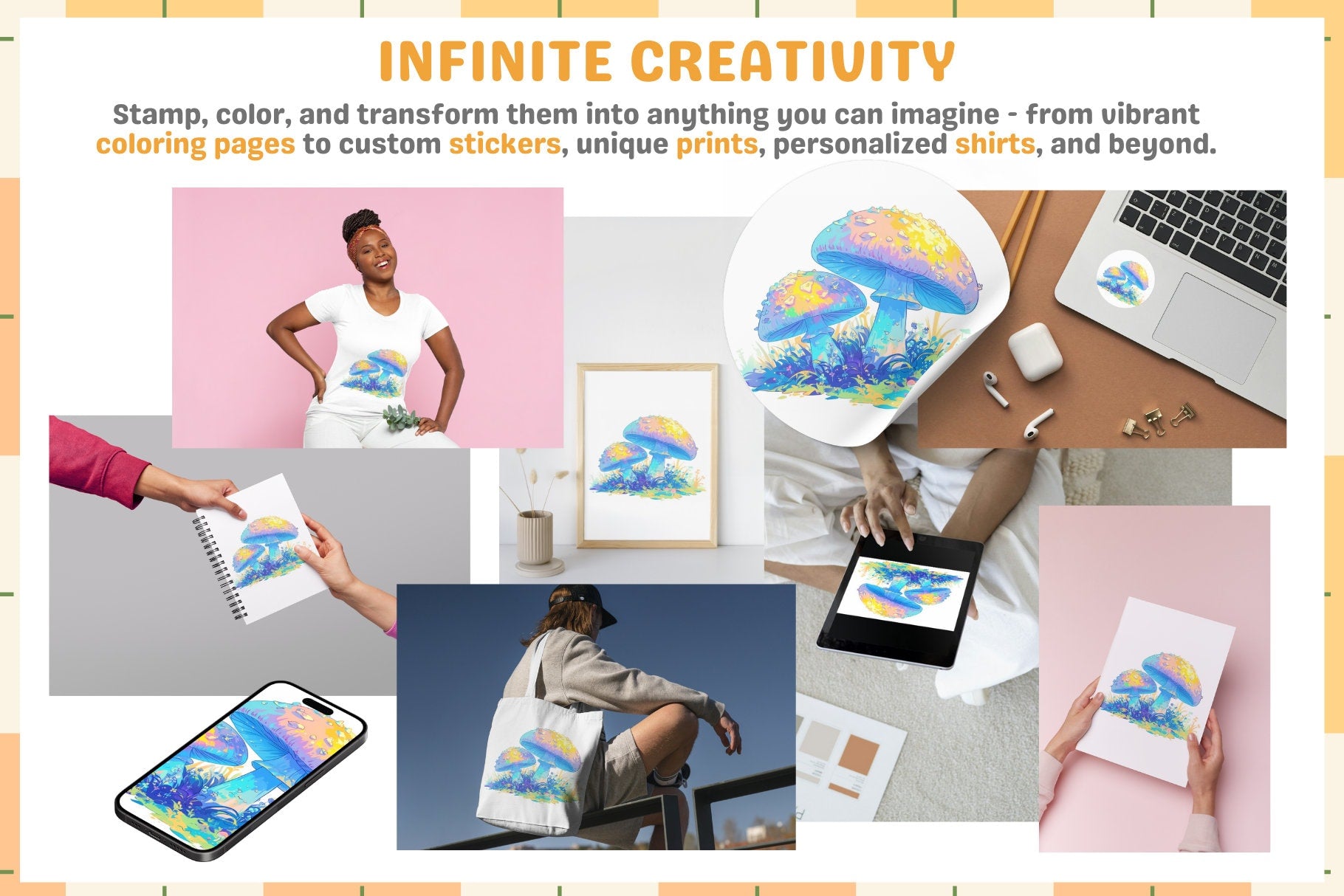 Procreate Brushes: Mushroom Magic Pack with 200 Stamps - Cozy Brushery