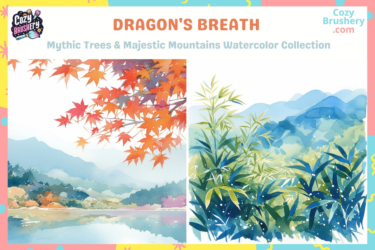 Procreate Brushes: Oriental Essence Art Kit for Nature - Cozy Brushery