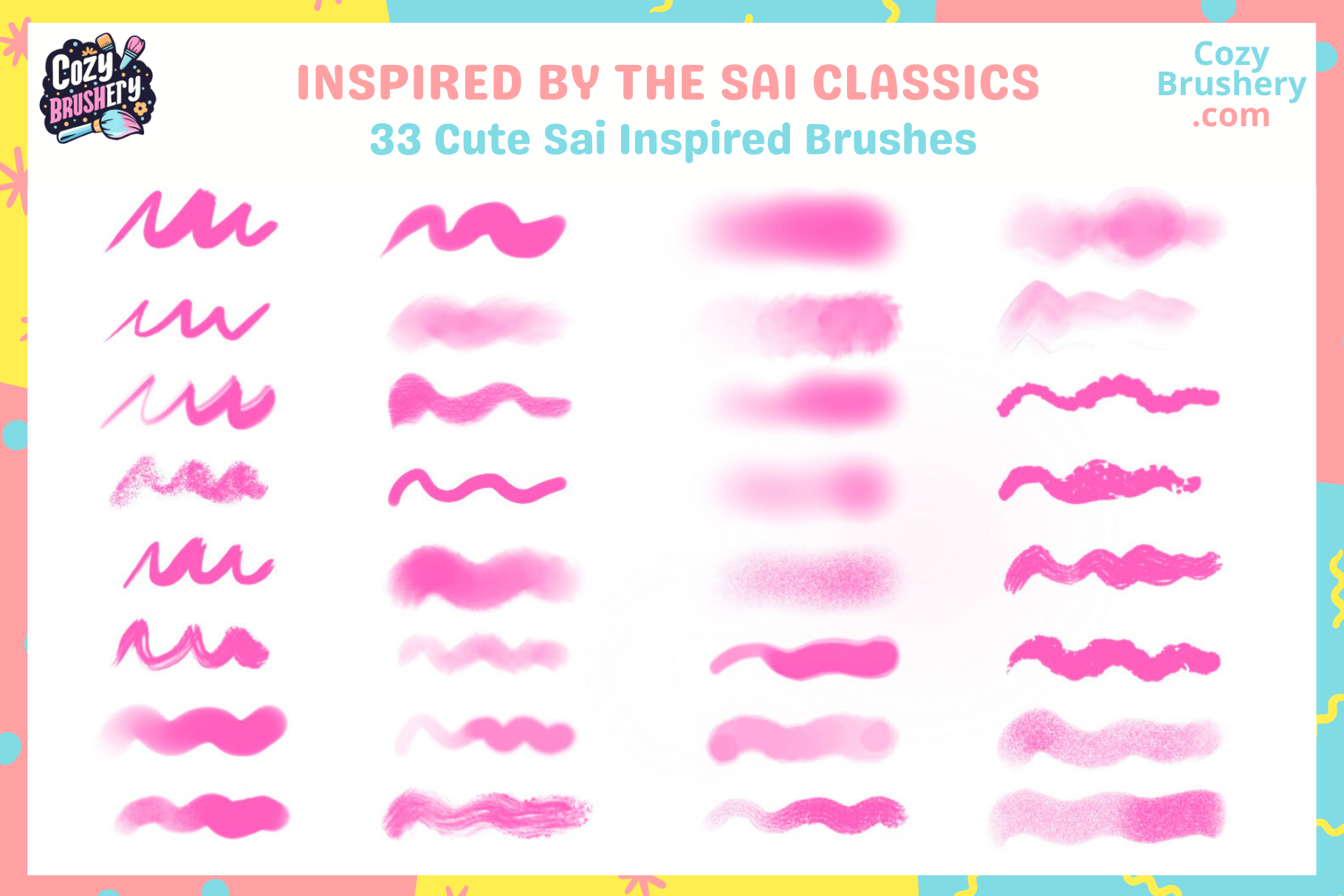 Procreate Brushes: SAI-Inspired Anime Marker Magic Pack - Cozy Brushery
