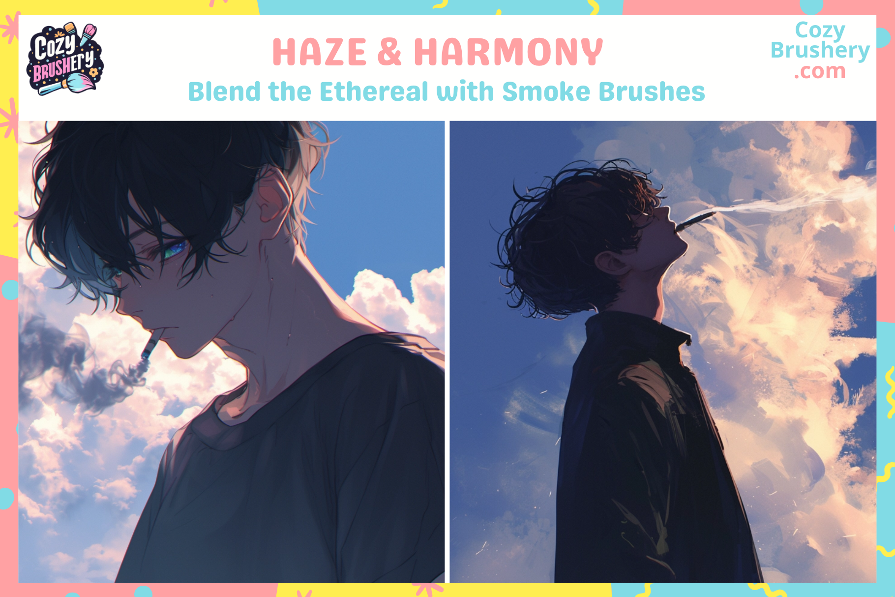 Procreate Brushes Smoke Wonders 120 Dynamic Smoke Brushes - Cozy Brushery