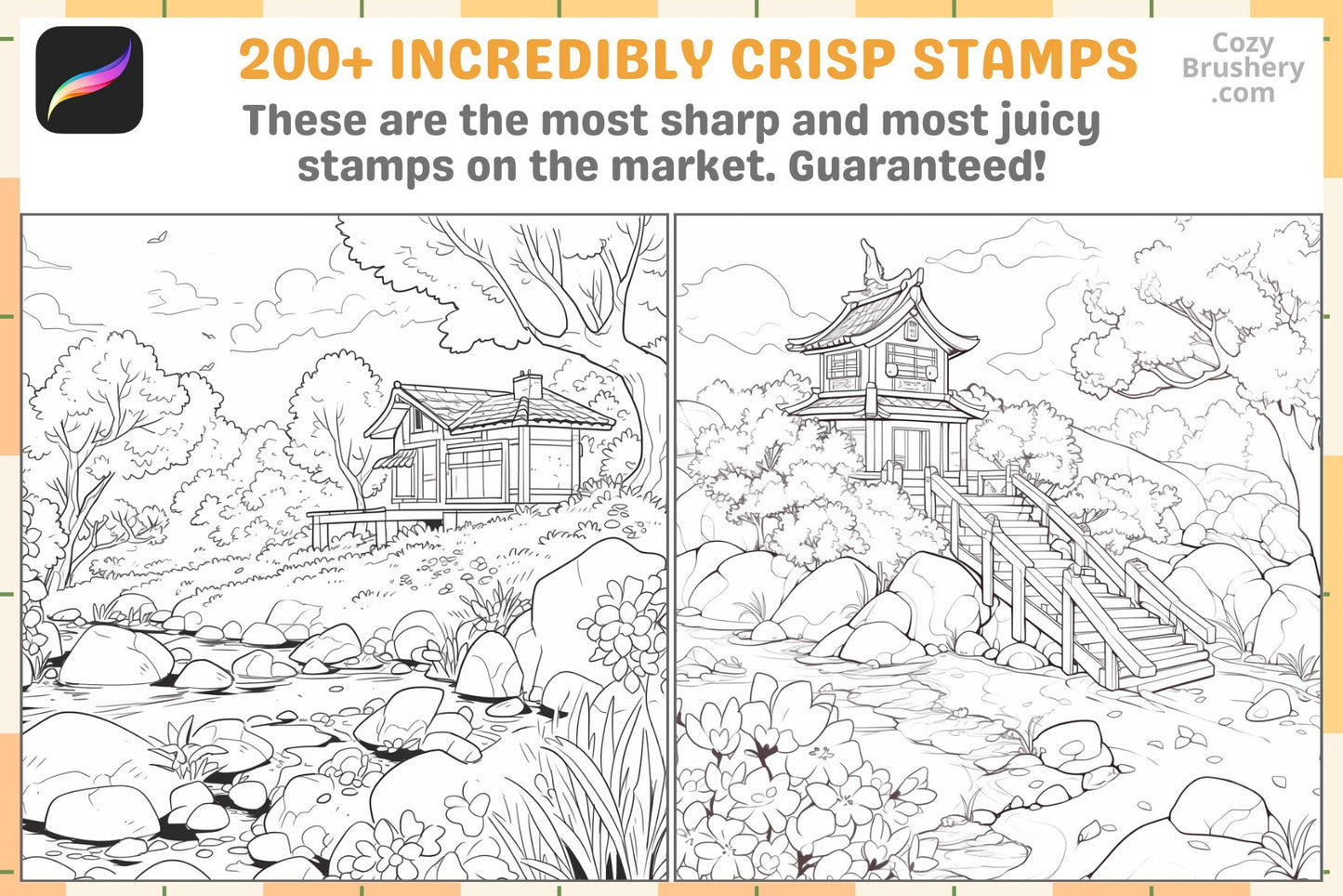 Procreate Brushes Springtime Spectacle 200 Plus Stamps - Cozy Brushery