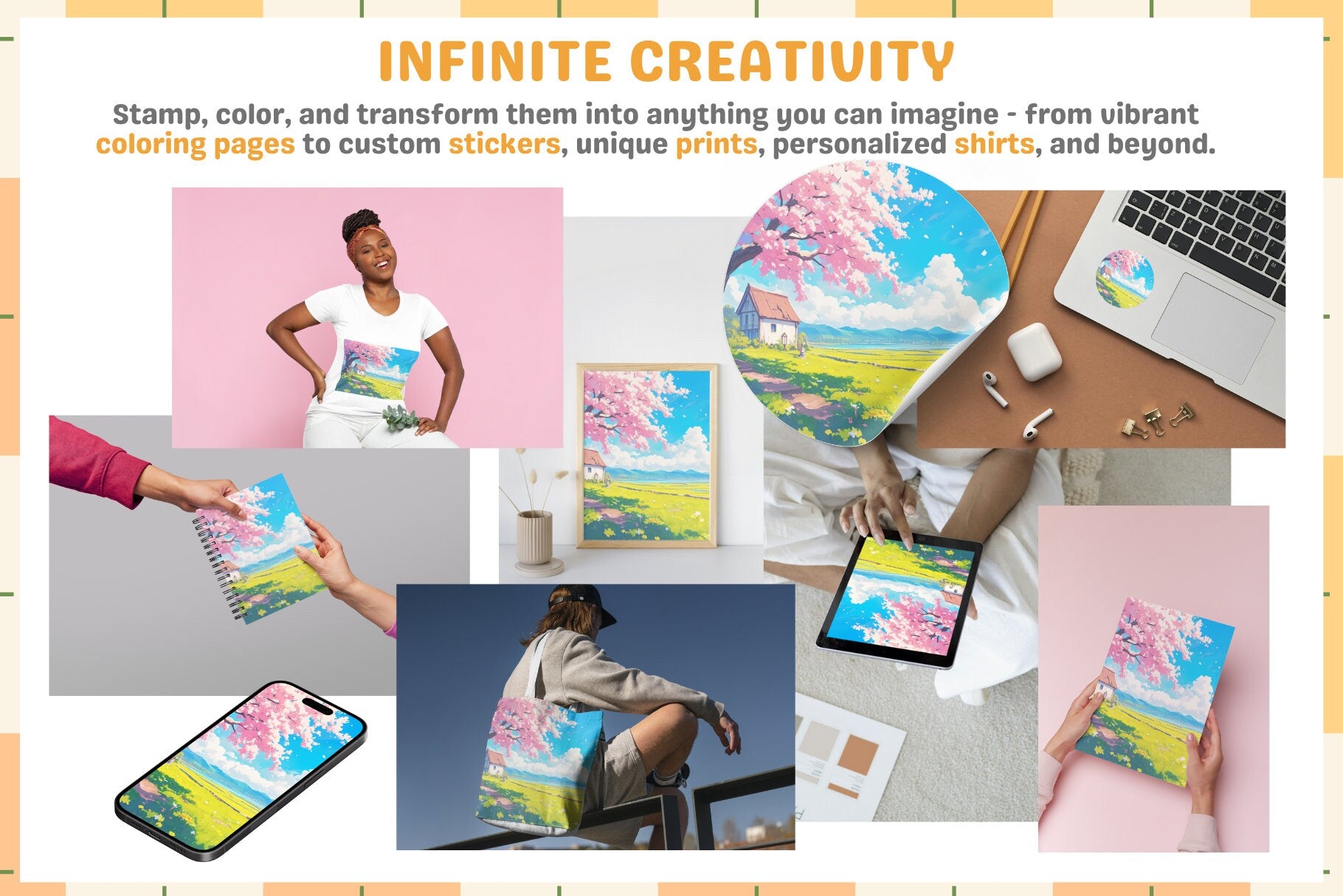 Procreate Brushes Springtime Spectacle 200 Plus Stamps - Cozy Brushery