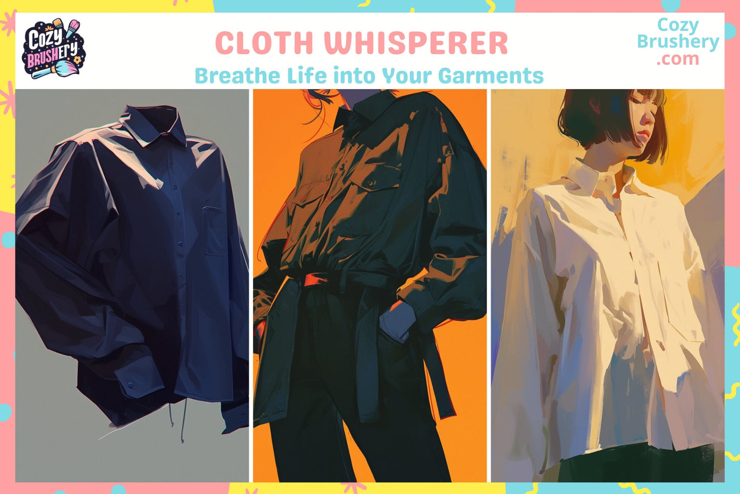 Procreate Brushes Ultimate Clothing Wrinkle Wizard 17 Brushes - Cozy Brushery