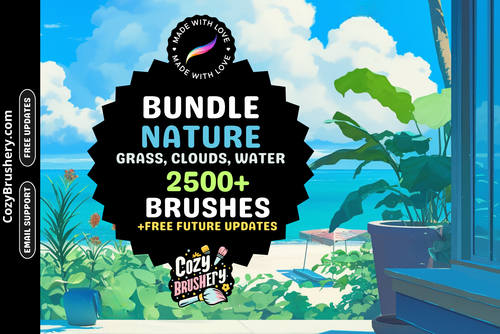 Procreate Brushes: Ultimate Nature Art Bundle 2500+ Anime - Cozy Brushery
