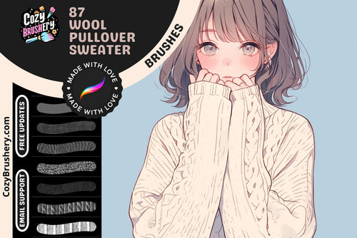 Procreate Brushes Wooly Wonder 87 Cozy Sweater Brushes - Cozy Brushery