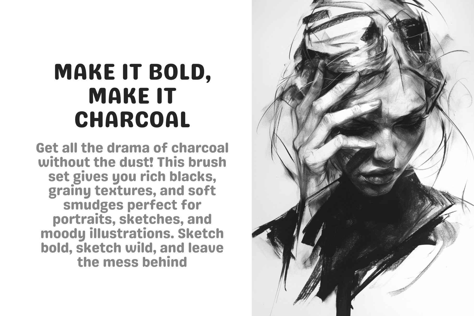 Procreate Charcoal Brushes for Realistic Sketching Art - Cozy Brushery