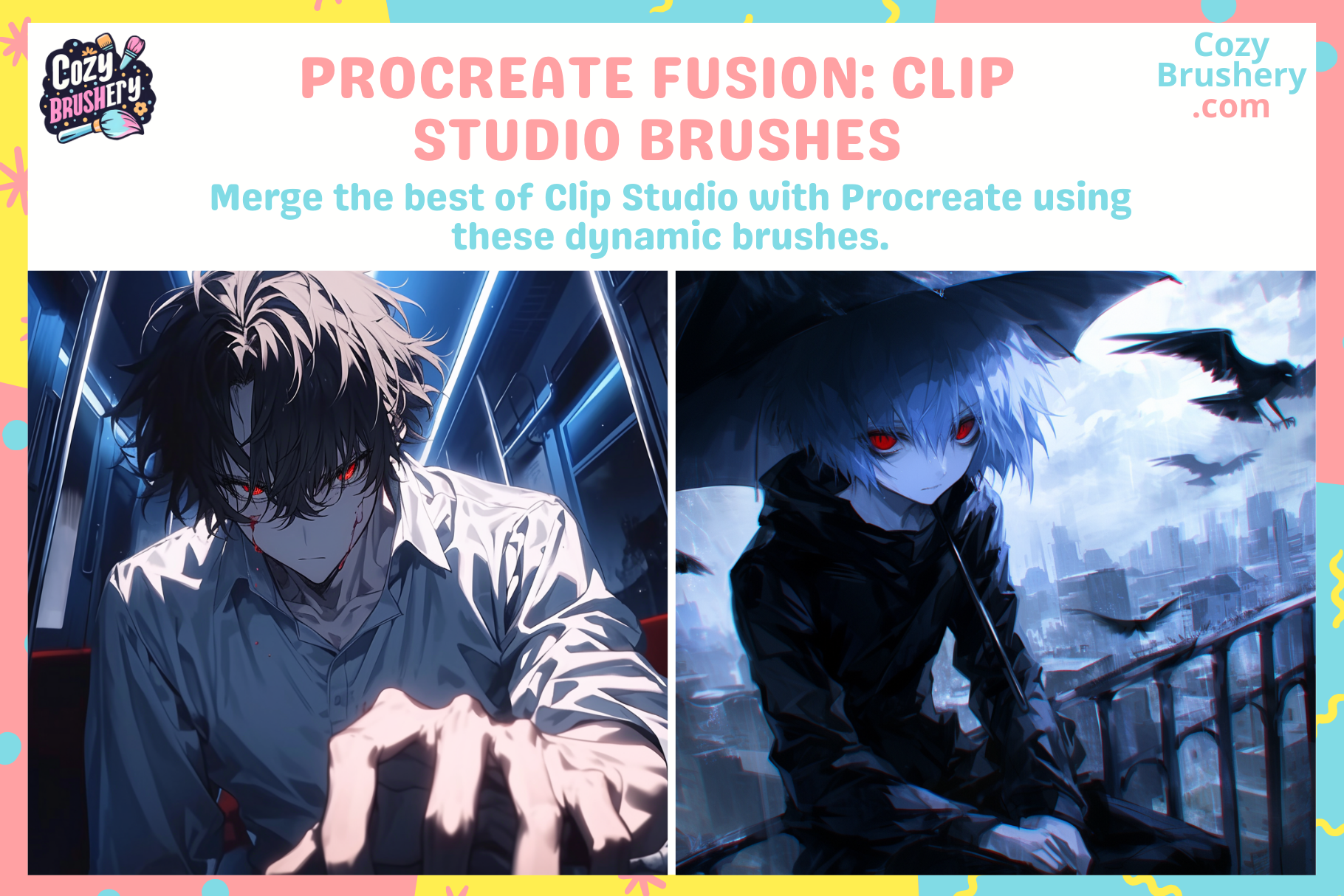 Procreate Clip Studio Brushes – 40 Brushes for Art Creation - Cozy Brushery