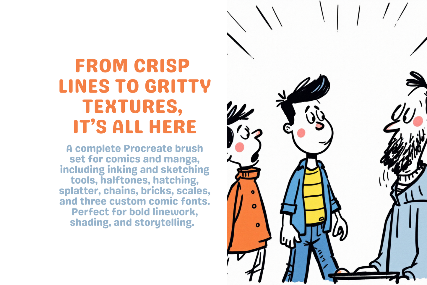 Procreate Comic Brushes for Manga & Comics Artistry - Cozy Brushery