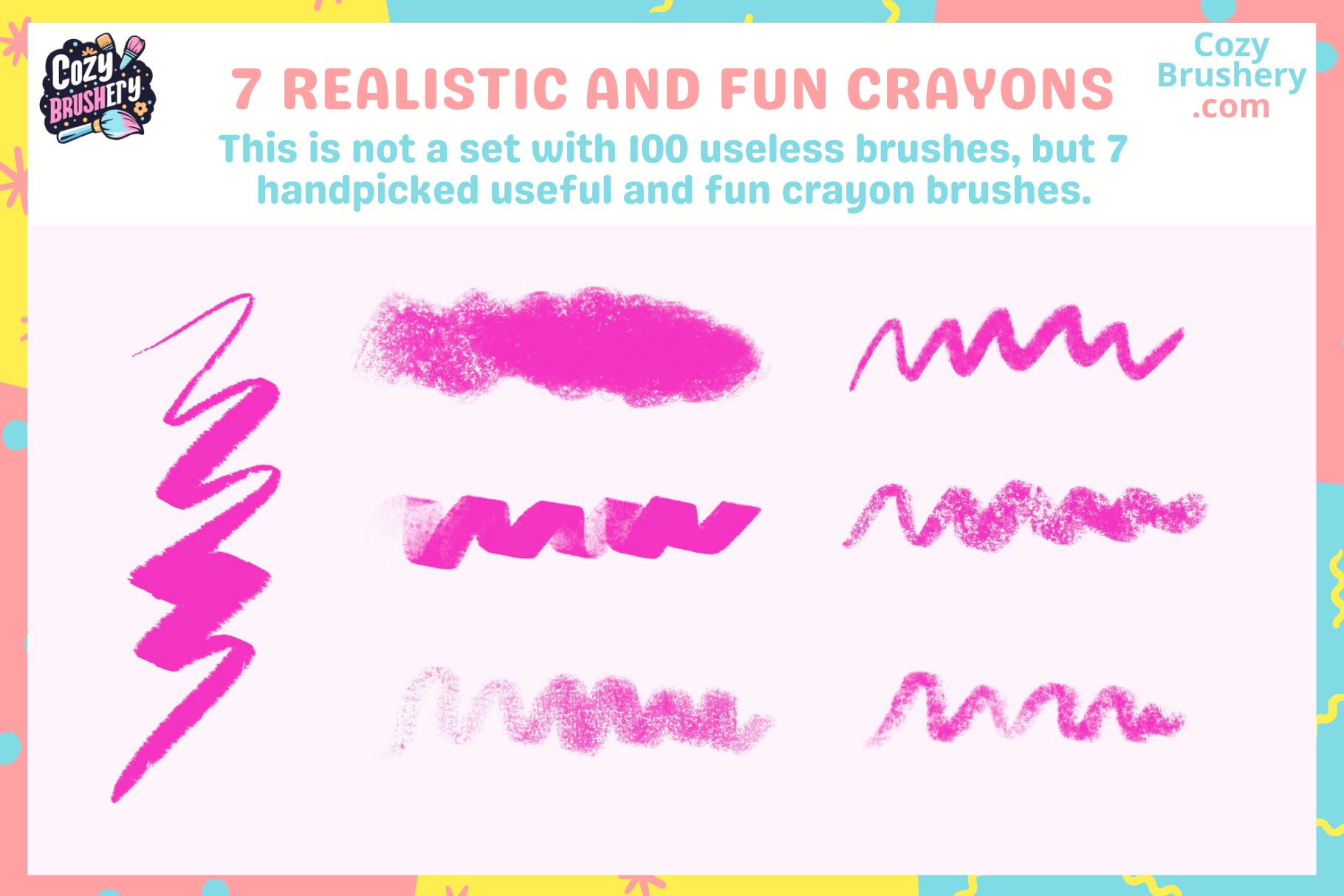Procreate Crayon Brushes for Anime and Manga Art Bundle - Cozy Brushery