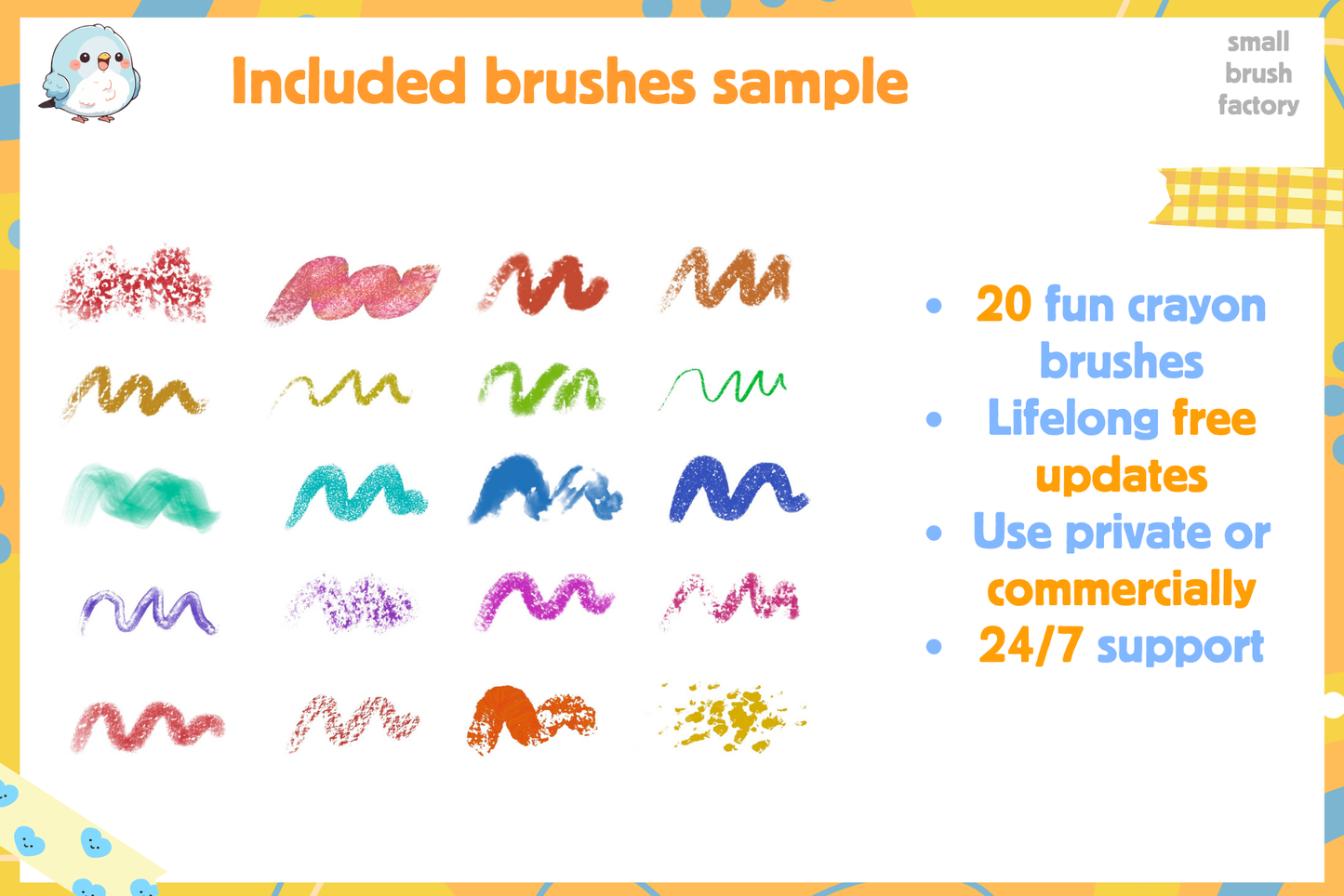 Procreate Crayon Brushes for Nature Portraits Anime Styles - Cozy Brushery