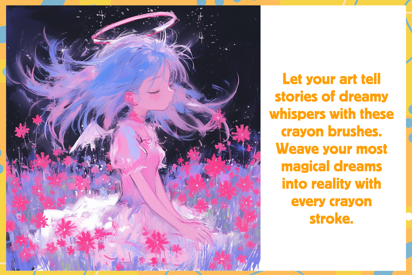 Procreate Crayon Brushes for Nature Portraits Anime Styles - Cozy Brushery