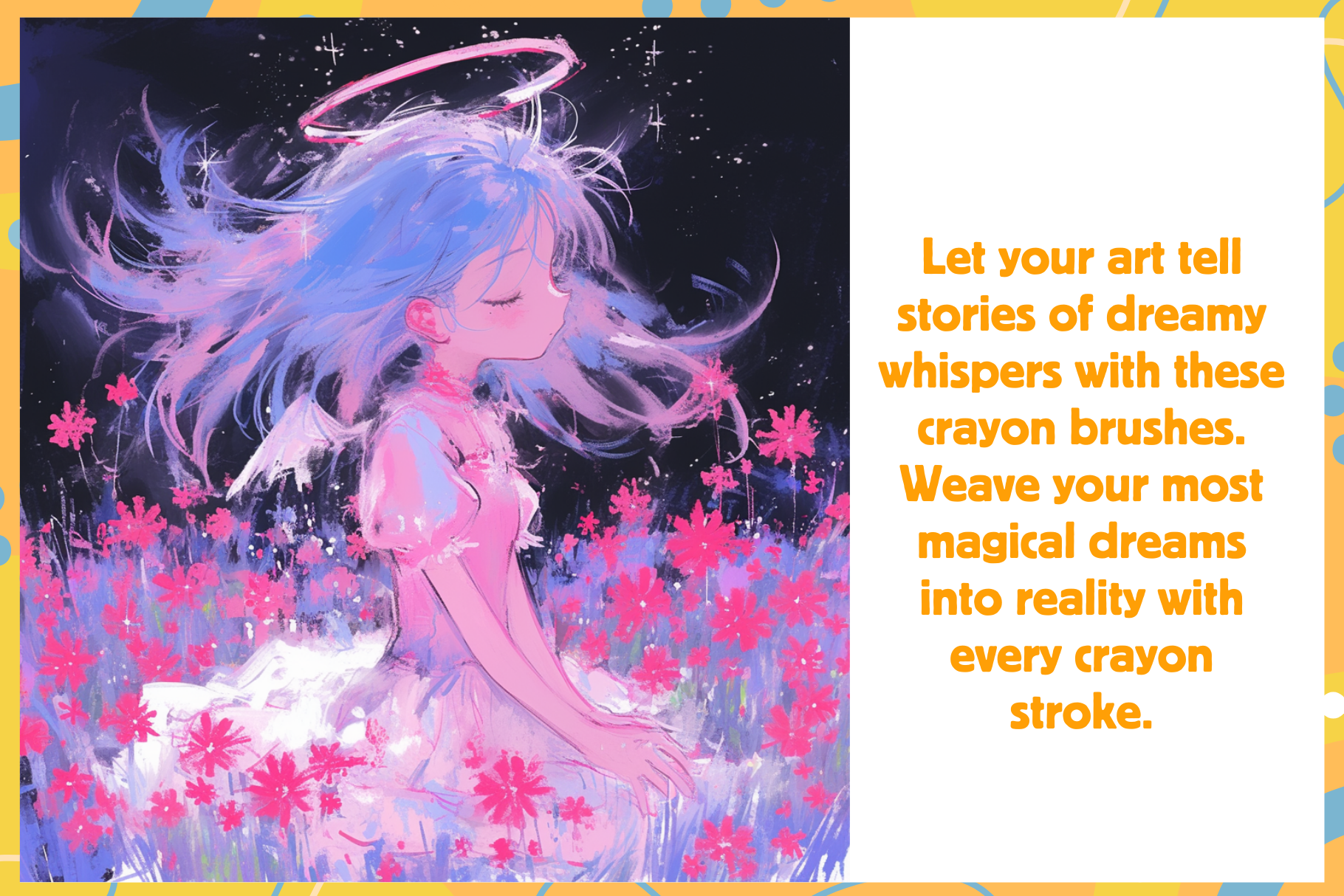 Procreate Crayon Brushes for Nature Portraits Anime Styles - Cozy Brushery