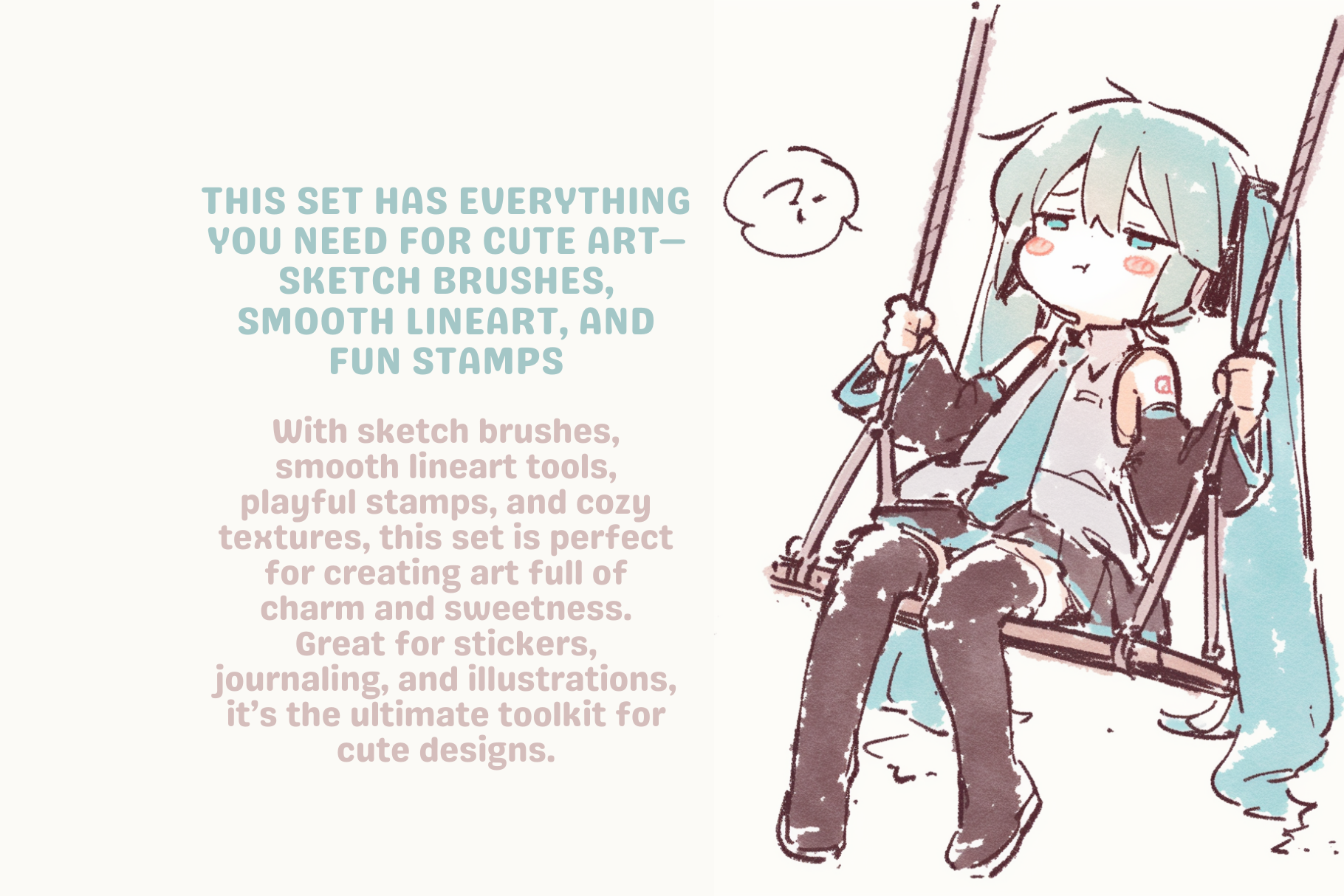 Procreate Cute Brushes Collection - 120 Adorable Brushes Set - Cozy Brushery