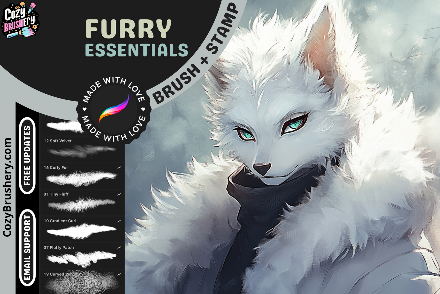 Procreate Furry Brushes MaxPack for Stunning Artwork - Cozy Brushery