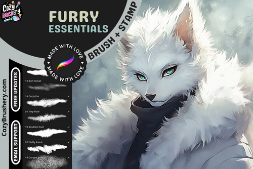 Procreate Furry Brushes MaxPack for Stunning Artwork - Cozy Brushery