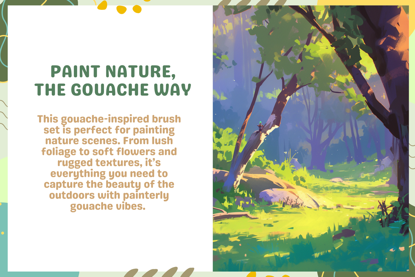 Procreate Gouache Brushes – 55 Realistic Brushes Set - Cozy Brushery