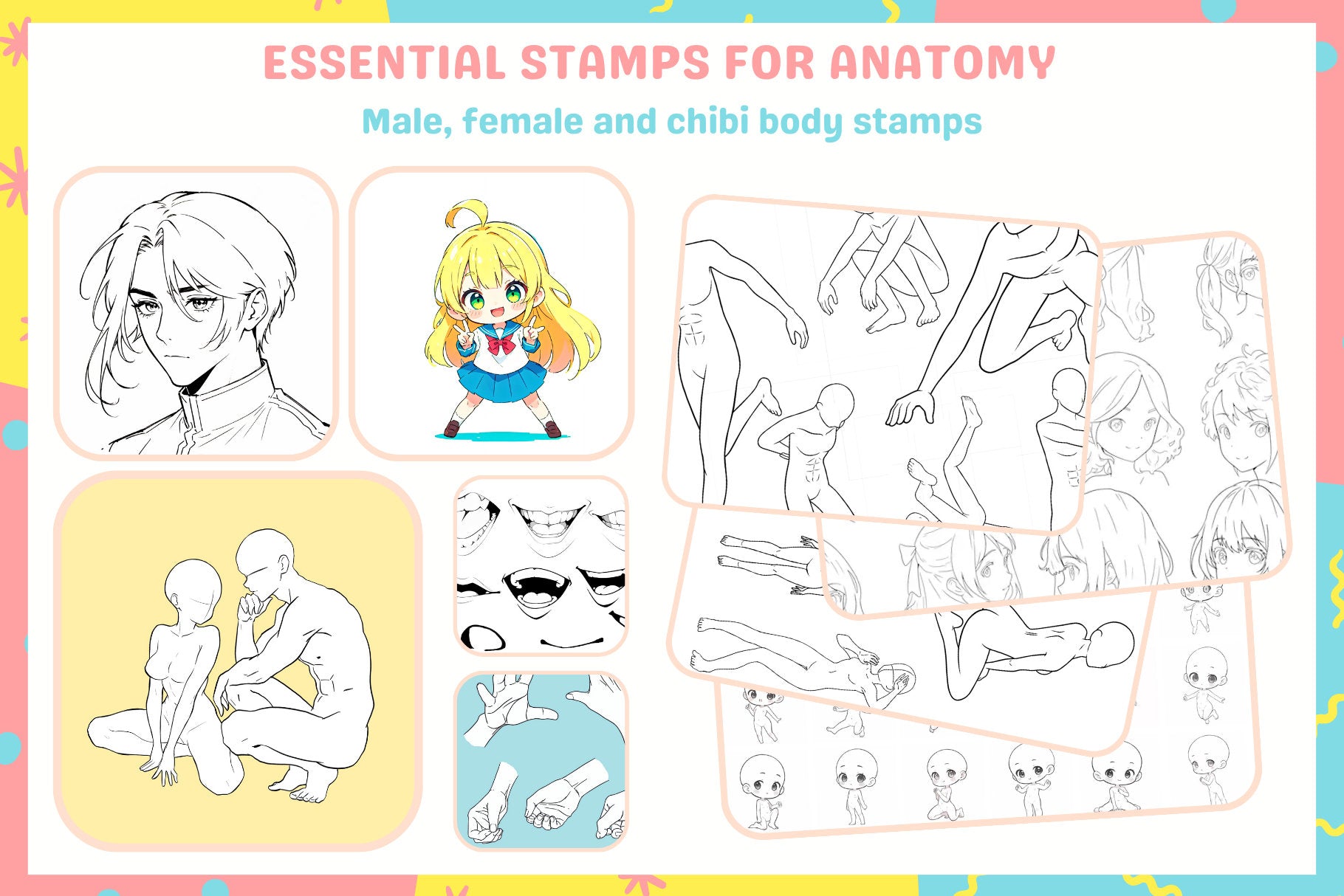 Procreate Human Body Bundle: Brushes and Stamps for Portraits - Cozy Brushery