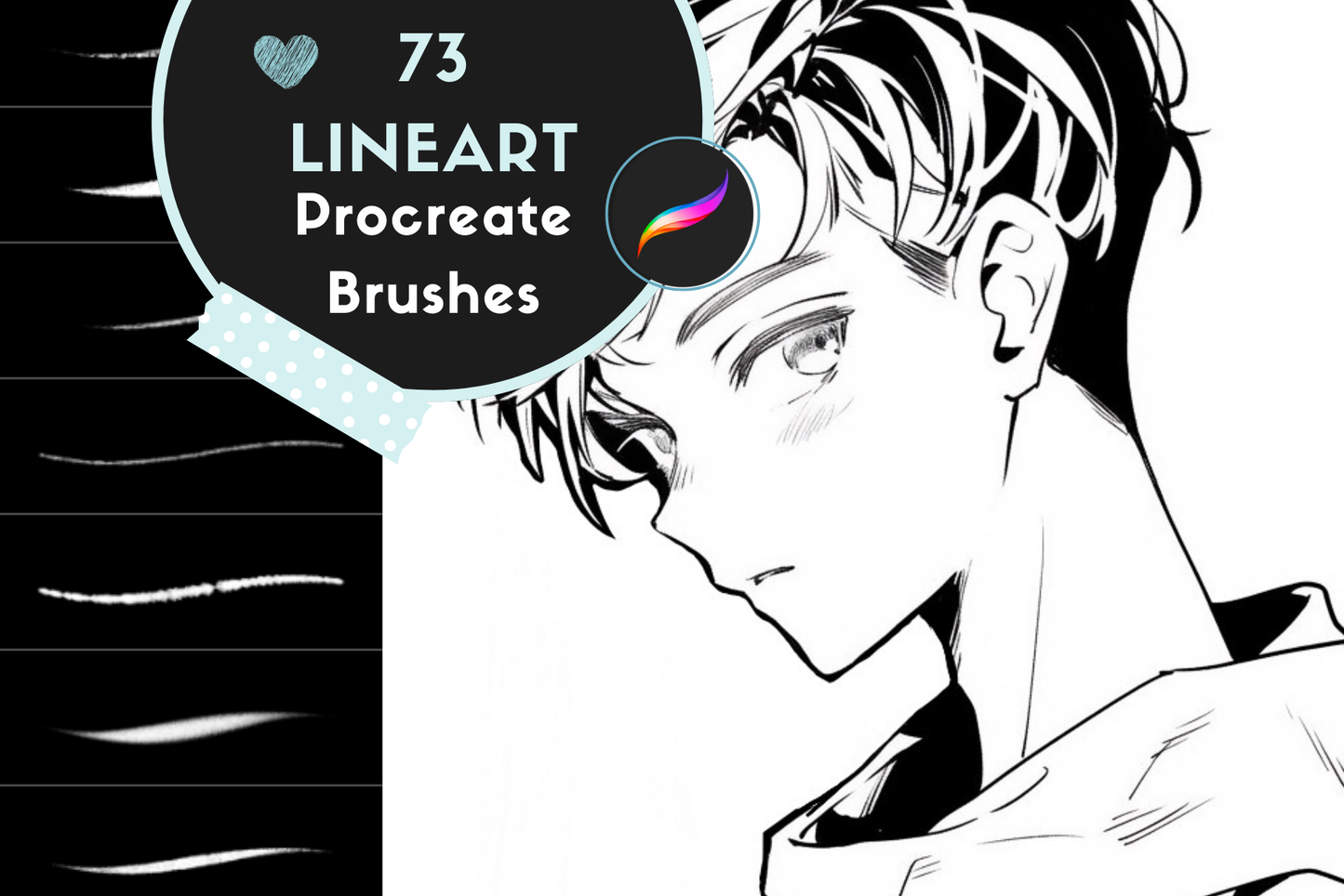 Procreate Inking Brushes – 73 Brushes for Anime and Manga - Cozy Brushery